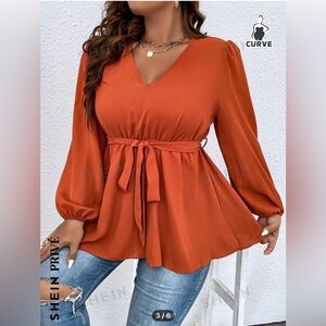 Beautiful burnt orange blouse EUC